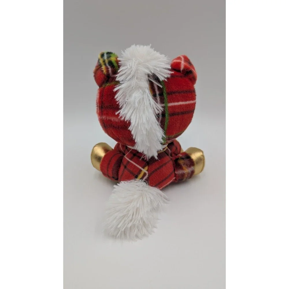 Gund P.Lushes Pets Tara McNeigh Plaid Plush Horse Stuffed Animal Toy Red Gold